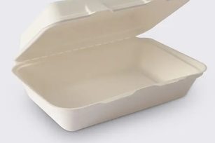 1000ml Bagasse Clamshell Box