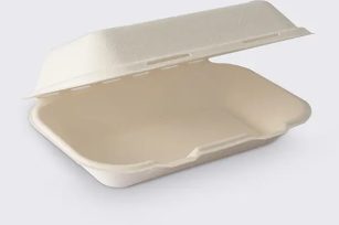 600ml Bagasse Clamshell Box