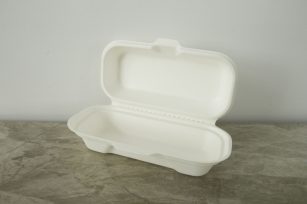 Hot Dog Bagasse Clamshell Box